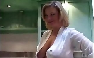 Gorgeous Finland MILF Down in the mouth Smoking